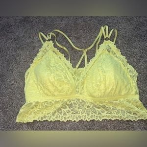 Aerie sunkissed lace padded plunge bralette
